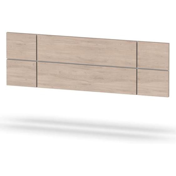 Tête de lit adulte coloris effet bois - blanc - Hauteur 50 x Longueur 160 x Profondeur 3.2 cm