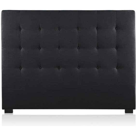 Tête de lit capitonnée Premium Tissu 140cm Noir - PREMIUM - Moderne - L140 x P8 x H120 cm