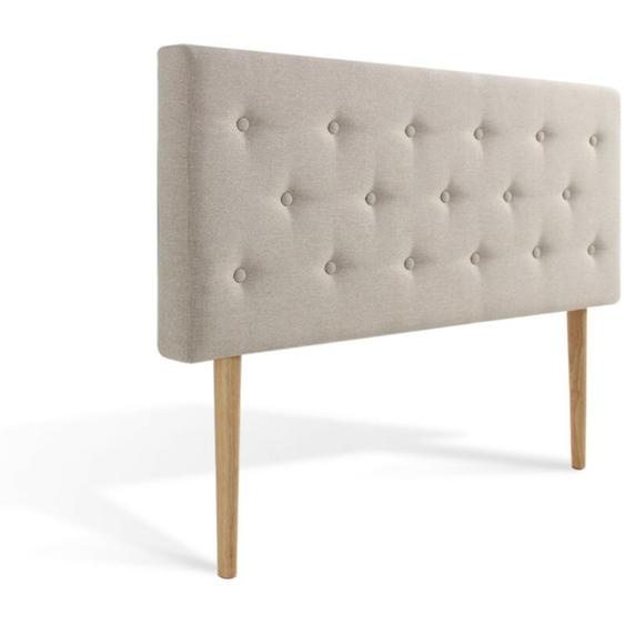 Tête de lit capitonnée Théa 140cm Tissu Beige