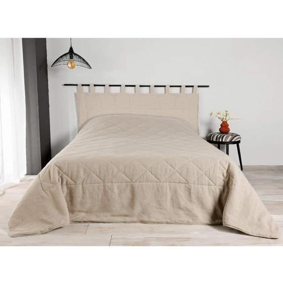 Tête de lit en lin LINDER - Beige foncé - 160x70 cm - Elégance - Chic
