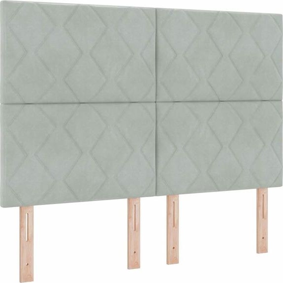 Tête de lit Gris clair 144 cm Velours
