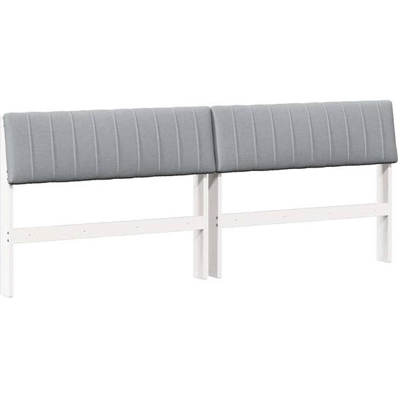 Tête de lit rembourrée gris clair 200 cm Pin massif