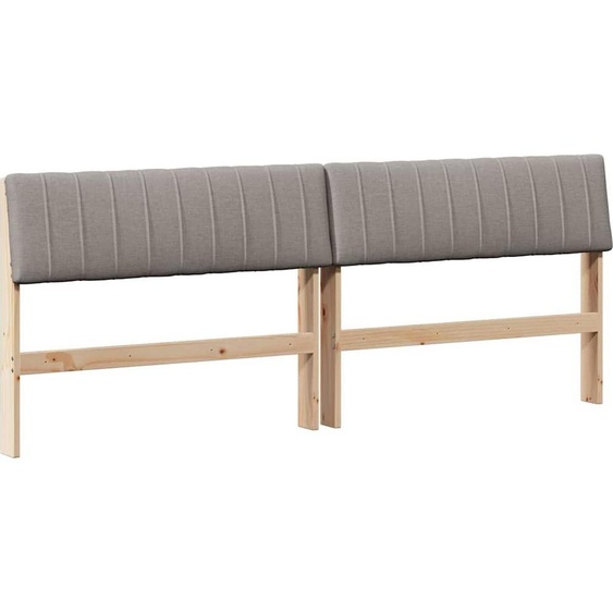 Tête de lit rembourrée Taupe 200 cm Pin massif