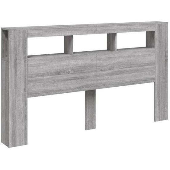 Tête de lit - SALALIS - SP3226 - LED - Bois dingénierie - Sonoma gris