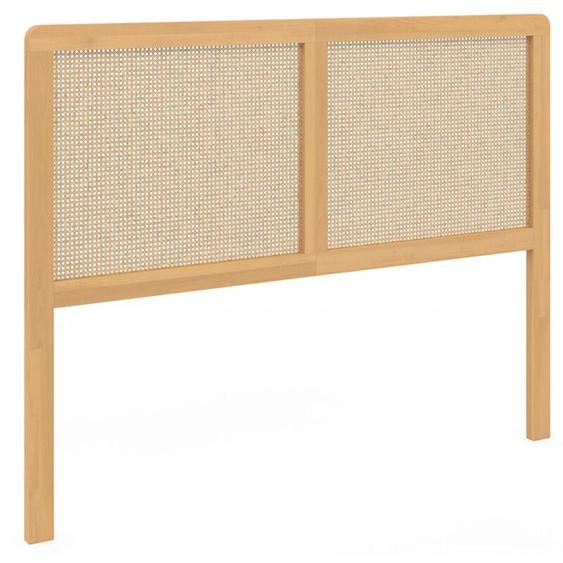Tête de lit sur pied edhen 140 cm cannage et bois