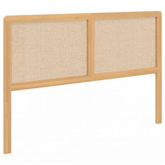 Tête de lit sur pied edhen 160 cm cannage et bois