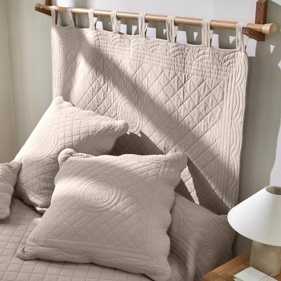 Tête de lit unie coton style boutis Cassandre -