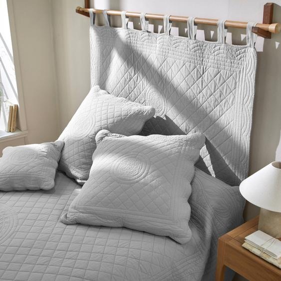Tête de lit unie coton style boutis Cassandre -