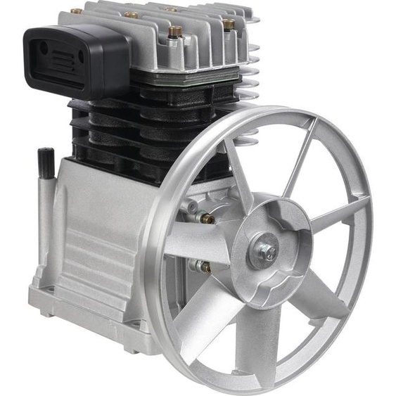 Tête de pompe pour compresseur dair - 2065-3HP - Pièce détachée - Pour moteur 2,2 kW - Aluminium et fer - Essence/gaz - Gris argenté
