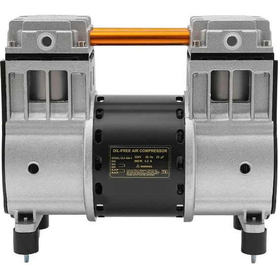 Tête de pompe pour compresseur dair - 980 W - pression 0,7 MPa - 1380 tr/min - 220 V 50 Hz - avec condensateur - moteur en cuivre pur - noir