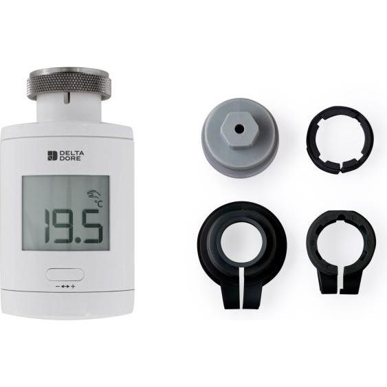 Tete Thermostatique TRV 1.0 et adaptateurs - Delta Dore - TRV 1.0 Adapt - Chauffage connecté - Programmation - Contrôle vocal