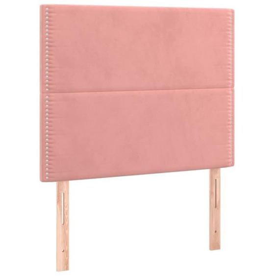 Têtes de lit en velours rose - GAROSA - Classique - Intemporel - 90 cm - 90x5x118/128 cm