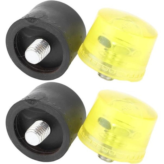 Têtes de rechange pour marteaux en caoutchouc Gummihammer, lot de 2, diamètre 35 mm, jaune et noir, pour des travaux de qualité