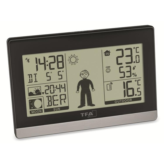 TFA - Funk-Wetterstation WEATHER BOY - 35.1159.01 - schwarz