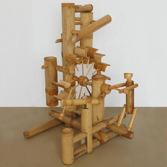 thaiboo Bambou Jeu deau Asia Cascade Fontaine décorative Moulin à eau Jardin Étang Terrasse Balcon Roue à eau Fontaine Intérieur et extérieur (12039)