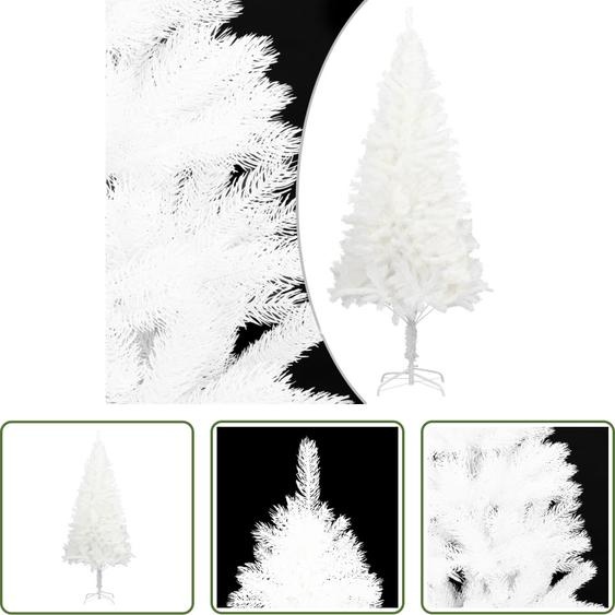 The Living Store Arbre de Noël artificiel Aiguilles naturelles Blanc 120 cm