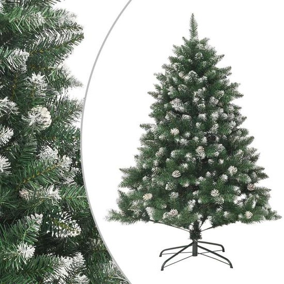 The Living Store Arbre de Noël artificiel avec support 120 cm PVC
