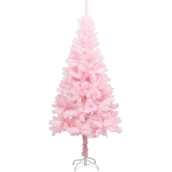 The Living Store Arbre de Noël artificiel avec support Rose 210 cm PVC
