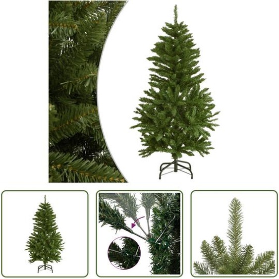 The Living Store Arbre de Noël artificiel pliable avec support Vert 120 cm
