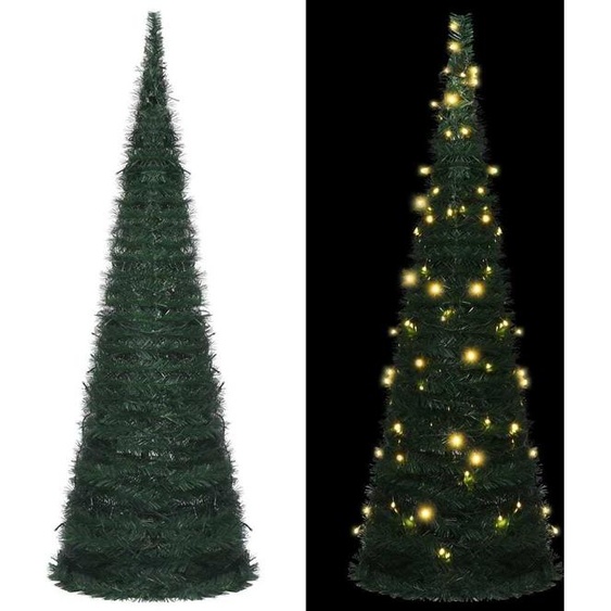 The Living Store Arbre de Noël artificiel Pop-up avec LED Vert 180 cm