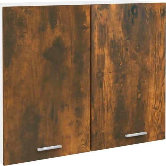 The Living Store Armoire à suspendre Chêne fumé 80x31x60 cm Matériau dérivé du bois