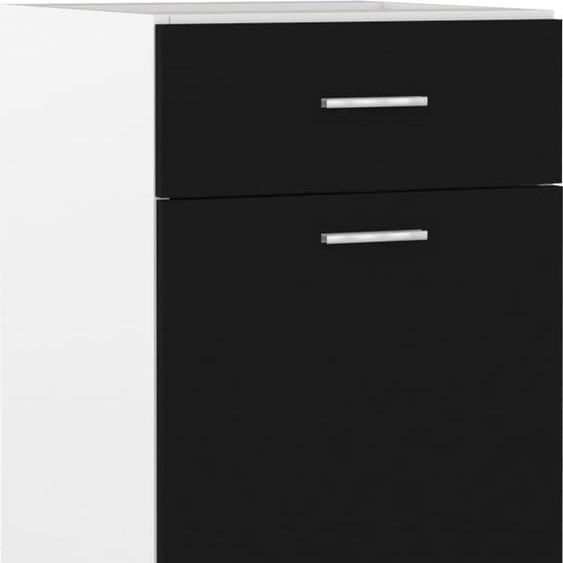 The Living Store Armoire basse à tiroirs Noir 40x46x81,5 cm Matériau dérivé du bois