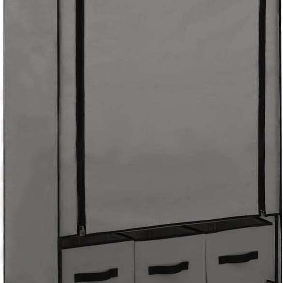 The Living Store Armoire Gris 87 x 49 x 159 cm Tissu