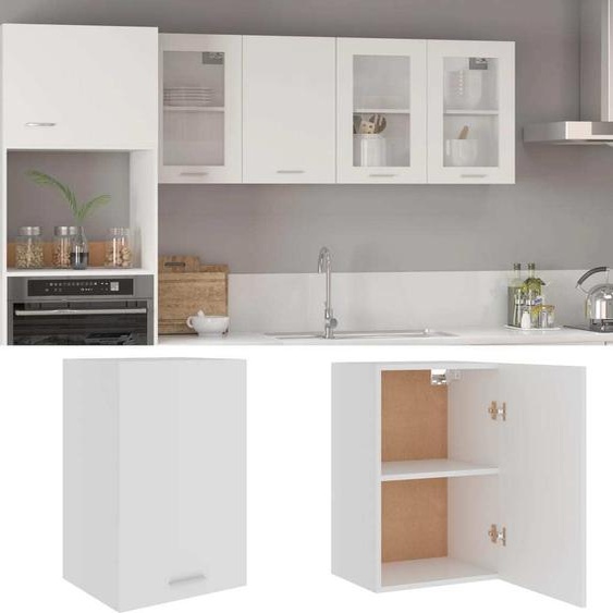 The Living Store Armoire suspendue Blanc 39,5x31x60 cm Matériau dérivé du bois