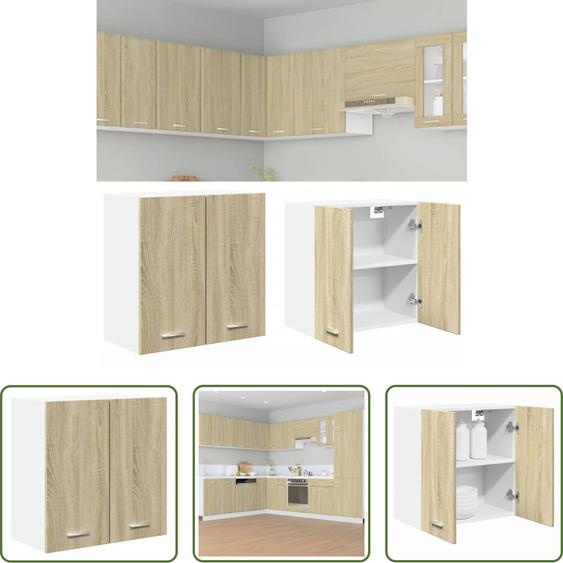 The Living Store Armoire suspendue Chêne Sonoma 60x31x60 cm Matériau dérivé du bois