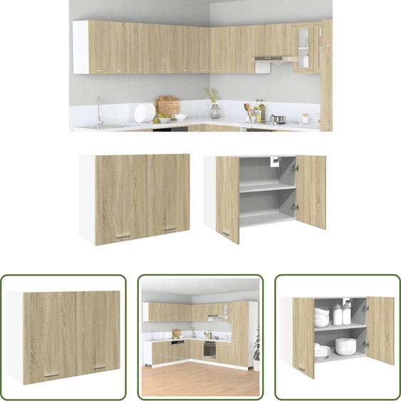 The Living Store Armoire suspendue Chêne Sonoma 80x31x60 cm Matériau dérivé du bois