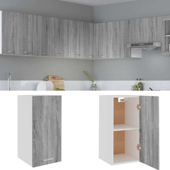 The Living Store Armoire suspendue Gris Sonoma 29,5x31x60 cm Matériau dérivé du bois