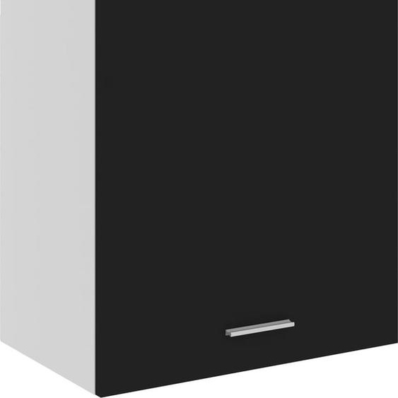 The Living Store Armoire suspendue Noir 50x31x60 cm Bois composite
