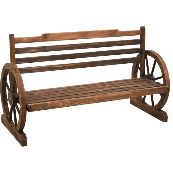 The Living Store Banc de jardin 112 cm bois massif sapin