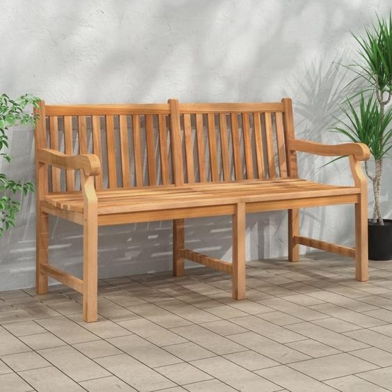 The Living Store Banc de jardin 150 cm bois massif teck