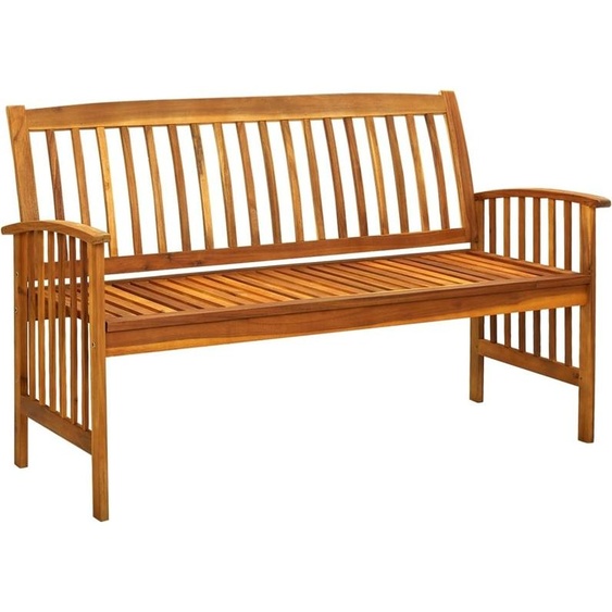 The Living Store Banc de jardin avec coussins 147 cm bois massif acacia