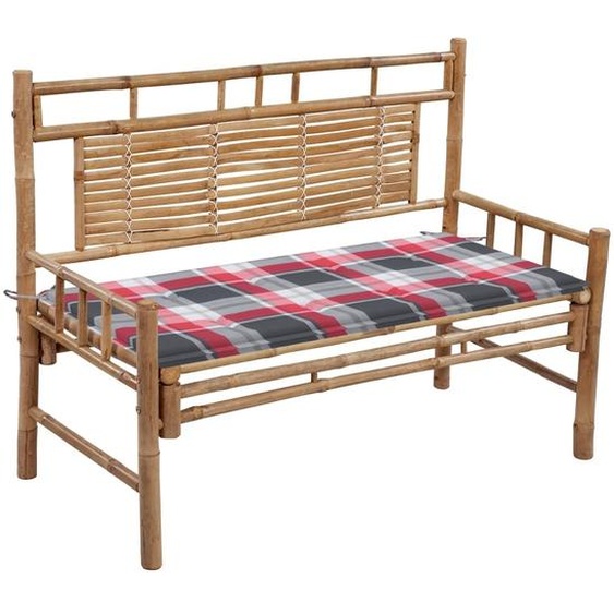 The Living Store Banc de jardin avec support 120 cm bambou