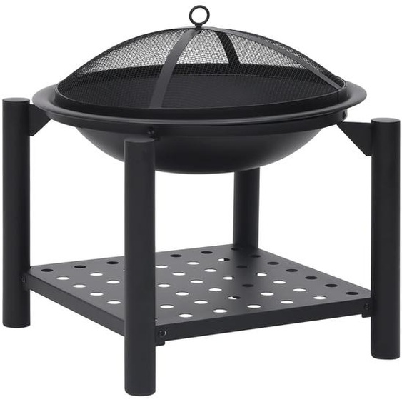 The Living Store : brasero avec tisonnier, 54 x 54 x 55 cm, en acier