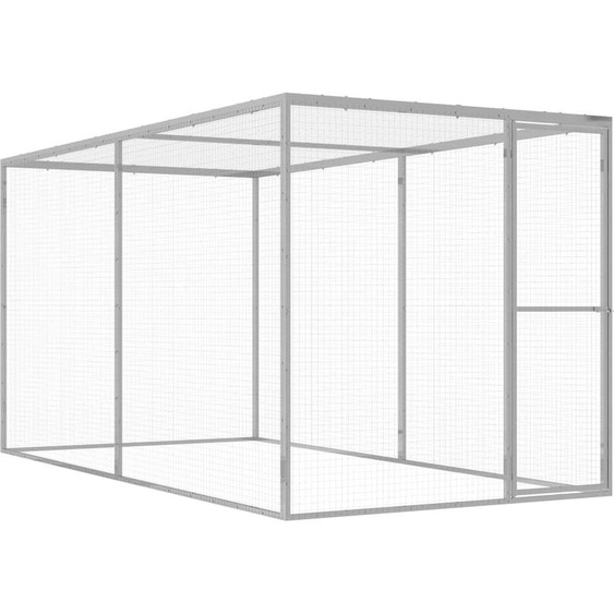 The Living Store Cage pour chats 3x1,5x1,5 m Acier galvanisé