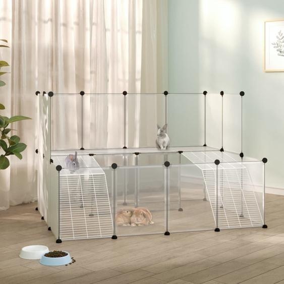 The Living Store Cage pour petits animaux Transparente 143x107x93 cm PP et acier