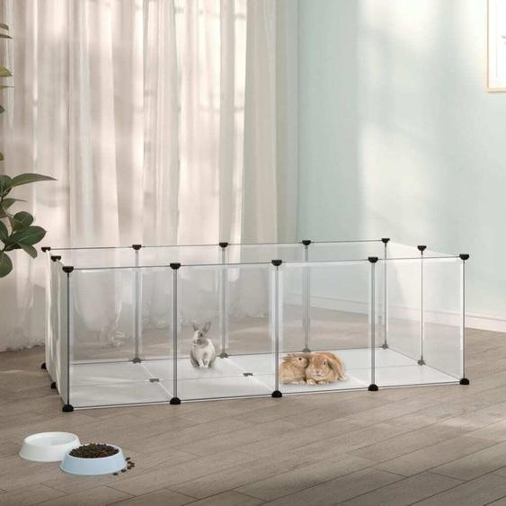 The Living Store Cage pour petits animaux Transparente 144x74x46,5 cm PP et acier