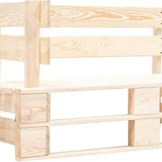 The Living Store Canapé-palette de jardin 2 places en bois naturel