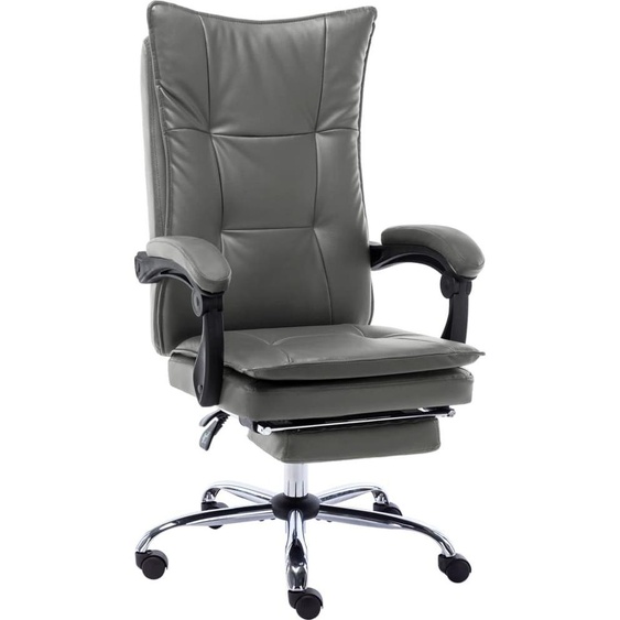 The Living Store Chaise de bureau anthracite similicuir