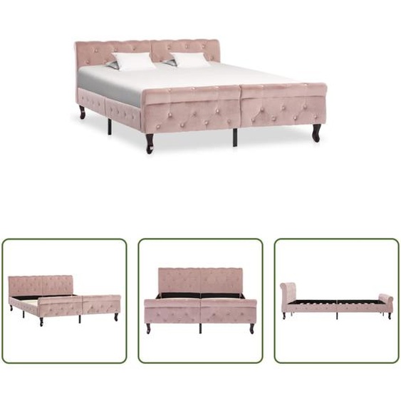 The Living Store châlit velours rose 140x200 cm