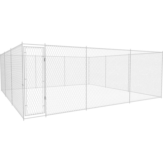 The Living Store Chenil extérieur Acier galvanisé 570x570x185 cm