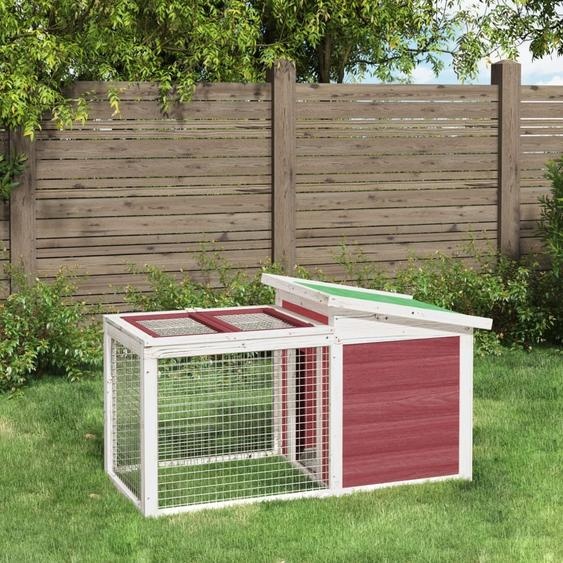 The Living Store Clapier pour lapins Mokka 100,5x54x55 cm Pin massif