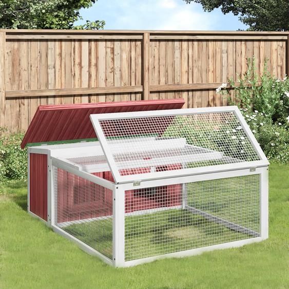 The Living Store Clapier pour lapins Mokka 117,5x97x47,5 cm Pin massif