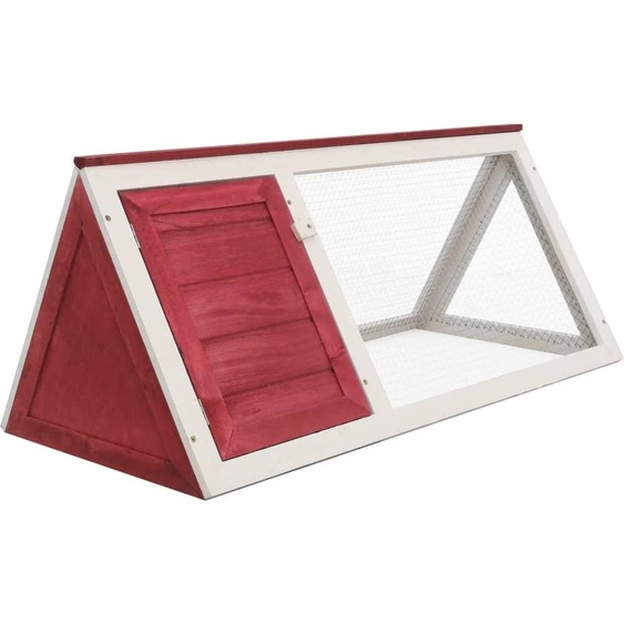 The Living Store Clapier pour petits animaux/lapins Rouge Bois
