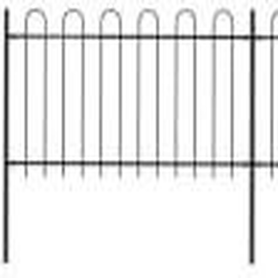 The Living Store Clôture de jardin avec design darceau Acier 17 x 1 m Noir