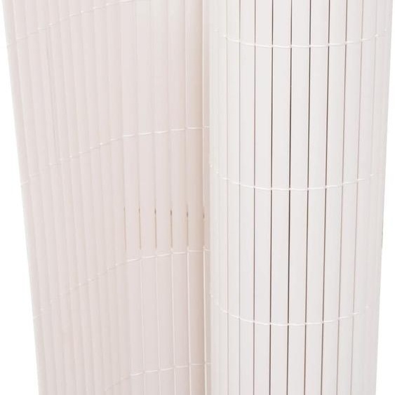 The Living Store Clôture de jardin double face 90×500 cm Blanc