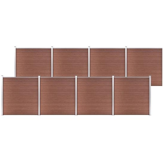 The Living Store clôture de jardin WPC 1391x186 cm Marron